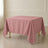 Dusty rose wrinkle-resistant square table overlay 90"x90