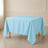 Light blue wrinkle-resistant polyester table overlay 90"x90