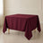Burgundy wrinkle-resistant square table overlay 90"x90".