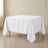 White polyester square tablecloth 90"x90" for weddings and special occasions.
