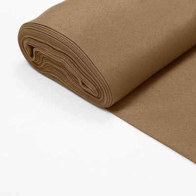 Rolled brown fabric showcasing smooth texture and quality