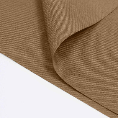 Brown textured fabric close-up showing folds and details.