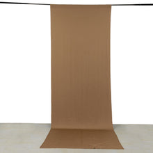 Taupe 4-Way Stretch Spandex Drapery Panel with Rod Pockets, Photography Backdrop Curtain
