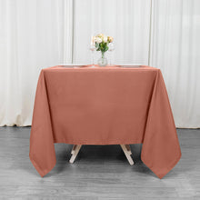 70inch Terracotta 200 GSM Seamless Premium Polyester Square Tablecloth