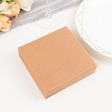 20 Pack | Terracotta Soft Linen-Feel Airlaid Paper Beverage Napkins, Highly Absorbent Disposable 