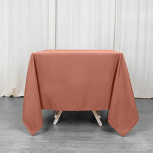 Terracotta (Rust) Premium Seamless Polyester Square Tablecloth 220GSM - 70inch
