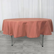 Terracotta (Rust) Seamless Premium Polyester Round Tablecloth 220GSM - 90inch