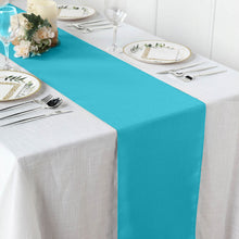Turquoise Polyester Table Runner 12 Inch x 108 Inch