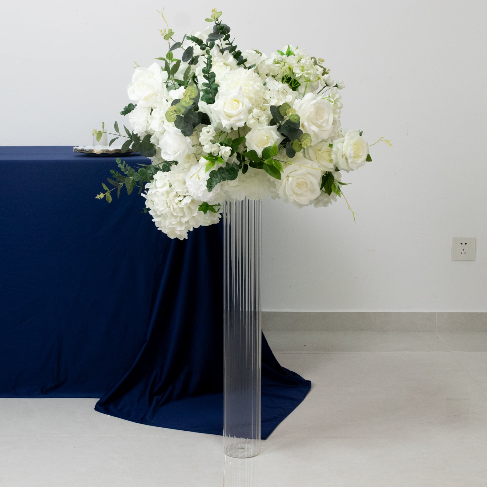 Efavormart Ribbed Cylinder Vase - Thumbnail 2