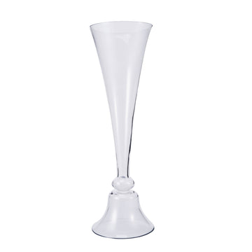 Create Unforgettable Centerpieces with Clear Reversible Clarinet Glass Trumpet Vases
