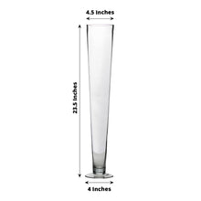 6 Pack | 24'' Clear Heavy Duty Trumpet Glass Vase