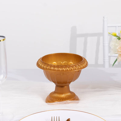 Golden decorative bowl on a table setting.