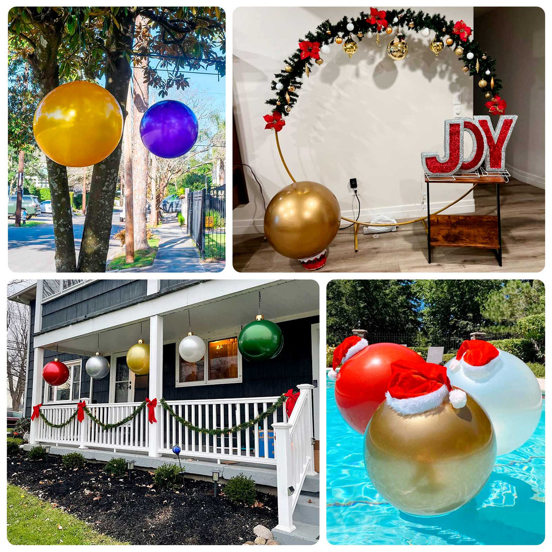 2 Pack Large Gold Inflatable Play Ball 20