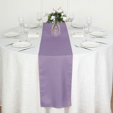 Enhance Your Event with the Violet Amethyst Polyester Table Runner