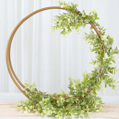Decorative greenery circle frame for events or photography