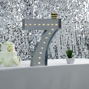Vintage Metal Marquee Number 7 Light - The Perfect Event Décor
