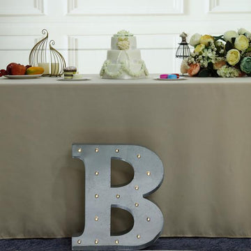 Vintage Metal Marquee "B" Letter Light Cordless With 16 Warm White LED 20"
