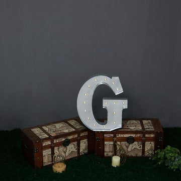 Enhance Your Event Decor with Vintage Metal Marquee G Letter Light