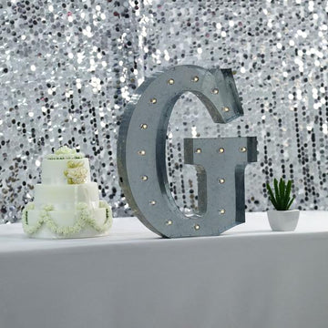 Vintage Metal Marquee G Letter Light - The Perfect Addition to Your Vintage Decor