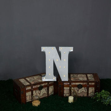 Create Memorable Events with Vintage Metal Marquee N Letter Light