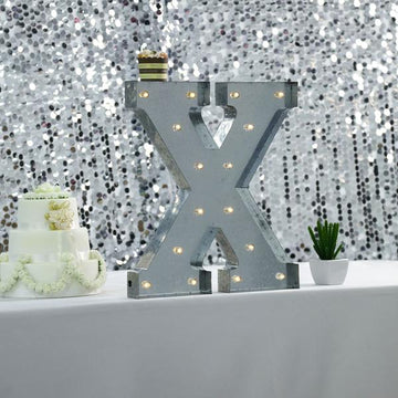 Vintage Metal Marquee X Letter Light: The Perfect Event Decor