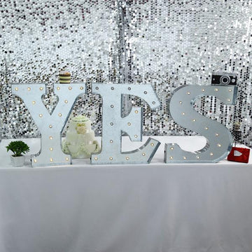 Create Memorable Events with the Vintage Metal Marquee Y Letter Light