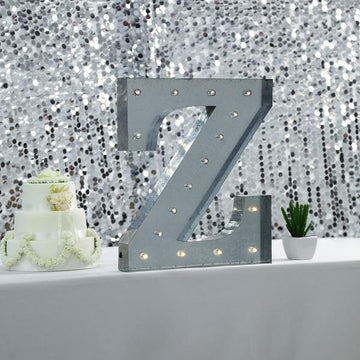 Vintage Metal Marquee Z Letter Light - The Perfect Event Decor