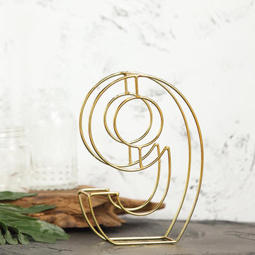 Make Your Event Shine with Gold Freestanding 3D Decorative Metal Wire Numbers