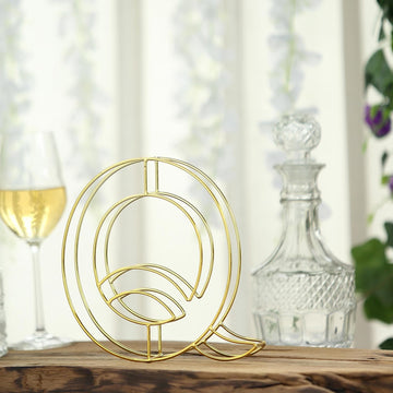 Create a Stunning Display with the Gold Freestanding 3D Decorative Wire 'Q' Letter