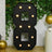 Large black marquee number 8 with lights, perfect for events and celebrations.
