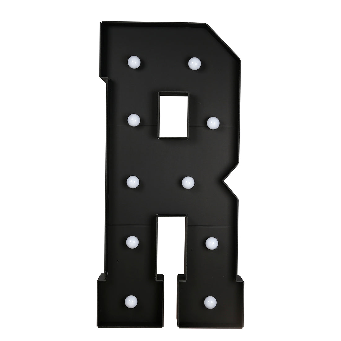 4ft Foam Board LED Letter R Marquee Black | eFavormart