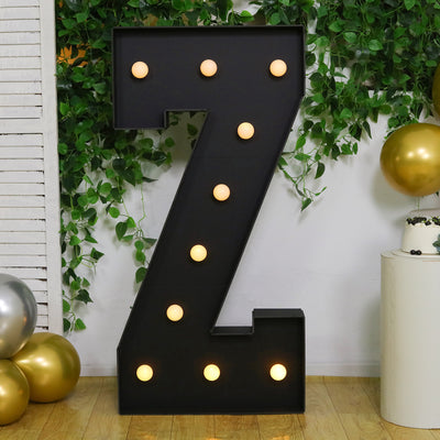 Large decorative letter "Z" with lights, perfect for events or celebrations.