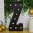 Large decorative letter "Z" with lights, perfect for events or celebrations.