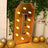 Gold marquee letter Q with lights, perfect for events and celebrations.