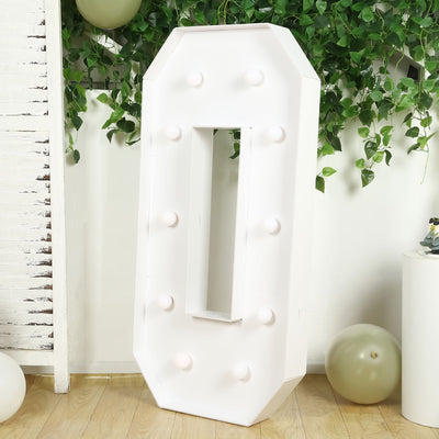 White vanity mirror with lights and rectangular cutout, studio shot.