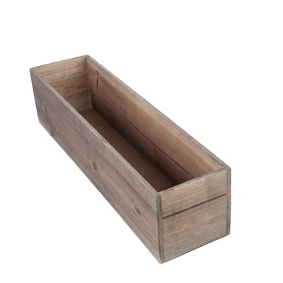 Wooden rectangular box with a natural finish, ideal for storage or decoration.