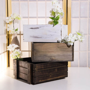 Elevate Your Space with the Natural Square Wood Planter Box Set