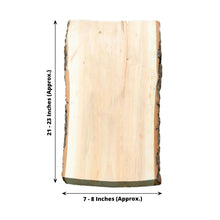 Rectangular 23 Inch x 8 Inch Rustic Natural Poplar Wood Slices