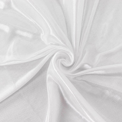 Sheer white fabric with a smooth, flowing texture.