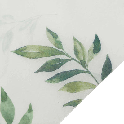 Watercolor leaves design on a white background