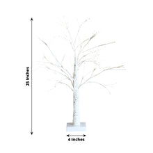 White Lighted Birch Tree with LED Fairy Lights, USB Rechargeable Warm White Light Up Tree Lamp