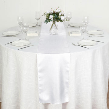 Transform Your Event with the White Polyester Table Runner