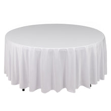 White Premium Scuba Round Tablecloth, Wrinkle Free Seamless Polyester Tablecloth - 108inch