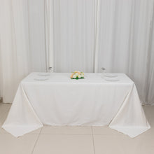 90 Inch x 132 Inch Rectangle Seamless Tablecloth In White 100% Cotton Linen