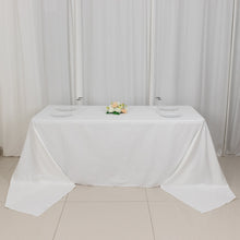 Seamless Tablecloth 90 Inch x 156 Inch Rectangle In White 100% Cotton Linen