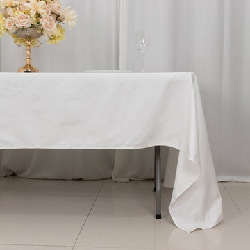 Create a Luxurious Table Setting with a White Rectangle Tablecloth