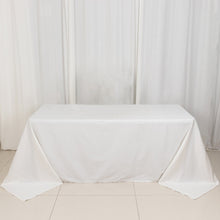 90 Inch x 132 Inch Rectangle Seamless Tablecloth In White 100% Cotton Linen