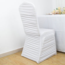 White Rouge Stretch Spandex Fitted Banquet Slip On Chair Cover