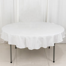 70 Inch Round Tablecloth In White 100% Cotton Linen Seamless