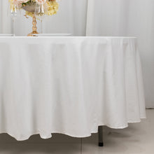 100% Cotton Linen Seamless 108 Inch Round Tablecloth In White
